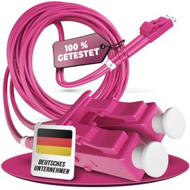 Conectra® - Fibre Optic Cable | OM4 | Multimode | Duplex | LC/UPC to LC/UPC | Colour Magenta | Ideal for Corporate and Home Networks | Fibre Optic Fibre Optic Cable (Length 0.25 m)