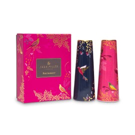 Sara Miller SMC79407-XG Portmeirion Chelsea Salt & Pepper Set-Blue & Pink, Ceramic