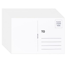 Erewa 25 Pieces Blank Postcards for Mailing 4x6 Inches, Printable Heavyweight Paper Cards 14pt/300gsm for DIY Thank You Cards, Greeting Cards Birthday Card and More(White)