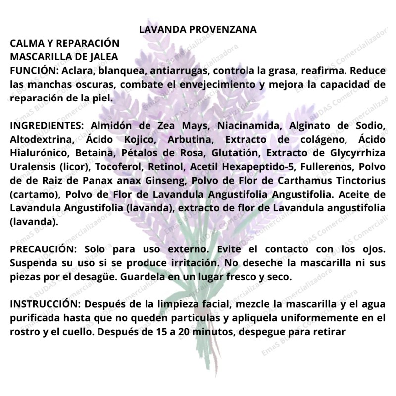 Jelly Mask Mascarilla Lavanda Reafirmante Revitaliza 650