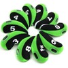 FLTRAD 10Pcs Golf Clubs Iron Head Covers 3-9 A/SW/PW Elastic