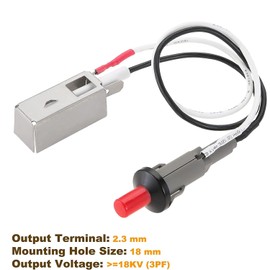 Hicello 2PCS 7510 Gas Barbecue Piezo Igniter Spare Part for Weber Barbecue Model 7510 Spirit E-210, Spirit 500/700, Genesis E-310/E-320, Genesis Silver B/C, Genesis Gold B/C, Platinum B/C, Igniter Kit