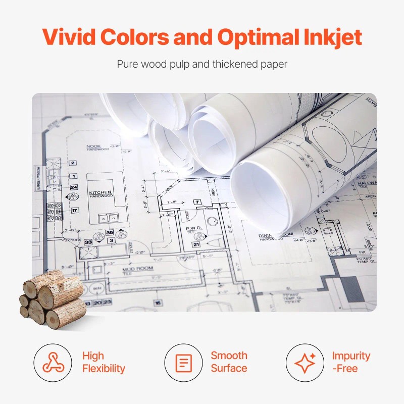 24 in X 500 ft Wide Format Paper Rolls 20