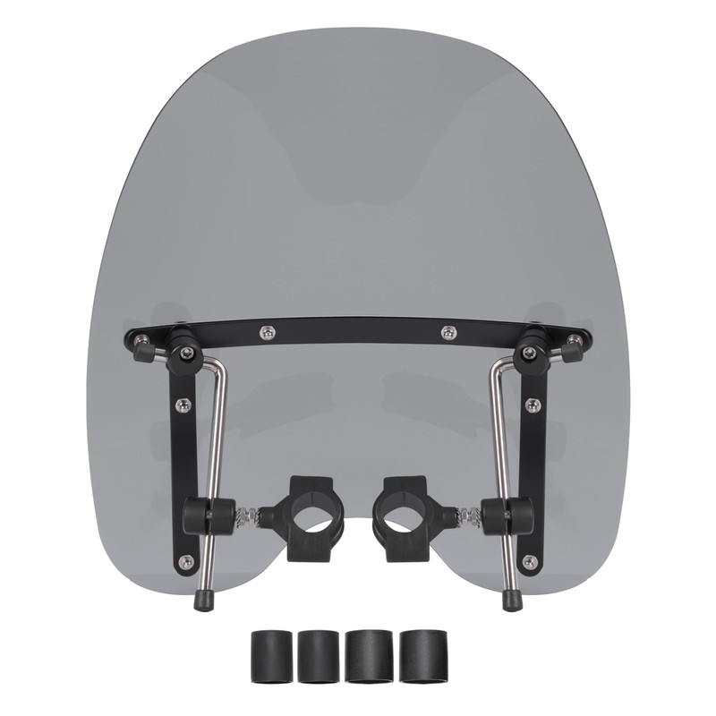 ECOTRIC Universal Tinted Windshield 18"x16" Compatible with Yamaha Honda Suzuki