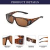 IGnaef Fit Over Glasses Sunglasses for Men Women Polarized Wrap
