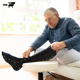 Medias de compresión de diamante blanco y negro L/XL para hombres y mujeres, calcetines de compresión suaves de 20 a 30 mmHg con puño antideslizante y válvula de presión avanzada para circulación, viajes, enfermería y deportes, 1 par, Diamante blanco y n