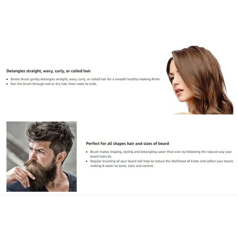 LUXXII (Pack 2) 7.5" Pocket Plastic Handle Nylon Bristles Brushes