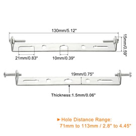 sourcing map Set of 2 Ceiling Light Panels 130 x 19 x 15 mm Lighting Bracket for Chandeliers in the Home Office