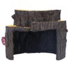 Resin Mini Stump Shape Hiding Hole Wooden Cave Artificial Aquarium
