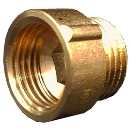 1/2 inch BSP (15 mm) Pipe Extension Female Male x Cast Iron Brass – 10 mm Long