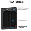 Clyxgs Water Cooling Radiator, 8 Pipe Aluminum Heat Exchanger Radiator