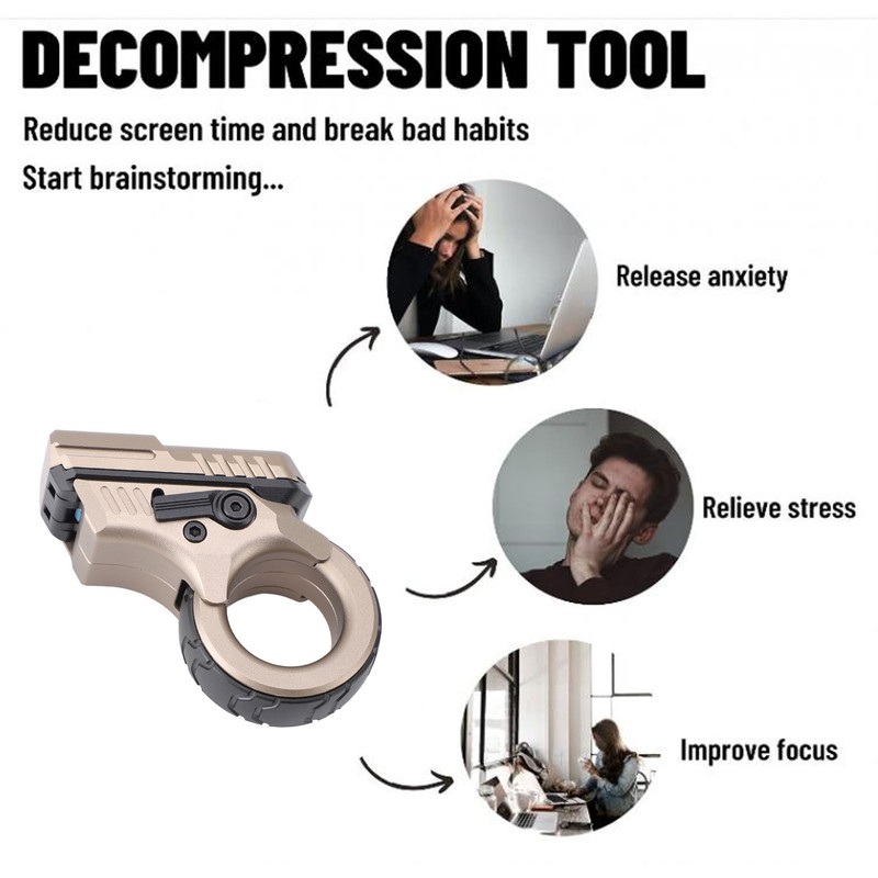 Fingertip Toy Gun Adult Fidgety Anxiety Sufferers Stress Relief Cool