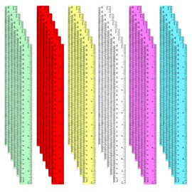 cobee 30 Pcs Plastic Rulers, 6 Colors 12 Inch Ruler Bulk Transparent Ruler Flexible Straight Ruler with Inches and Metric Scale Measuring Tools for Home School Office