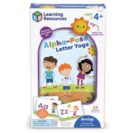 Learning Resources Alpha-Pose Letter Yoga, Kids Yoga, Alphabet Flash Cards, Learning Toys for Toddlers, Social Emotional Learning, Gifts for Kids Ages 4+, 28 Pieces