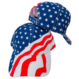 Roytrense New! Unisex American Flag Adjustable Baseball Cap (1PC American Flag)