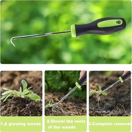 Weed Puller Tool – Dandelion Puller, Manual Root Remover Garden Weeder