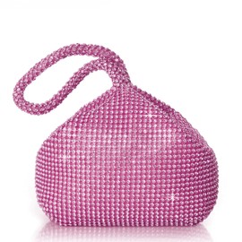 BABEYOND Women's 1920s Rhinestone Handbag Evening Party Clutch Elegant Prom Handbags Wedding Bridal Accessories, dark purple