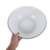 Baluue Enamel Basin 38cm White Enamel Bowl Large Mixing Bowl