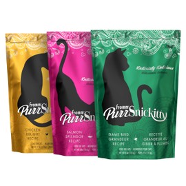 Fromm PurrSnickitty Cat Food Variety Pack - Premium Dry Cat Food for All Life Stages - Sampler Pack - Pack of (3) 6 oz Bags