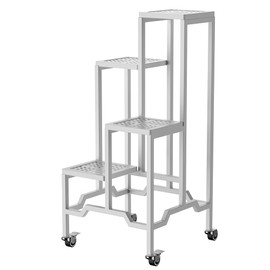 DHYGOTFUR Plant Stand - Aluminum Indoor/Outdoor Flower Rack, Waterproof & Rust-Proof, Stable Support for Pots, Perfect for Living Room, Balcony, Garden, and Office (White, 4 Tier)