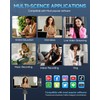 2 Pack Professional Wireless Lavalier Microphone for Android, Lapel Mics