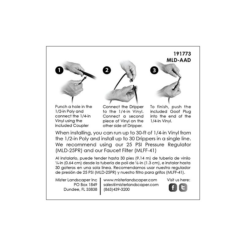 Mister Landscaper MLD-AAD 5 GPH Add Dripper (5/1 Quantity)