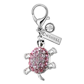 MC138 - Colgante con diseño de tortuga con cierre de langosta con bolsa (1 unidad), color rosa