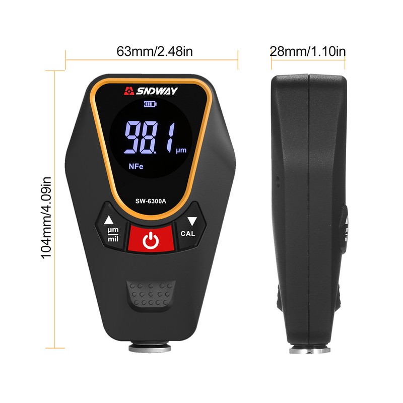 SNDWAY Paint Thickness Gauge for Cars, Coating Thickness Gauge Meter