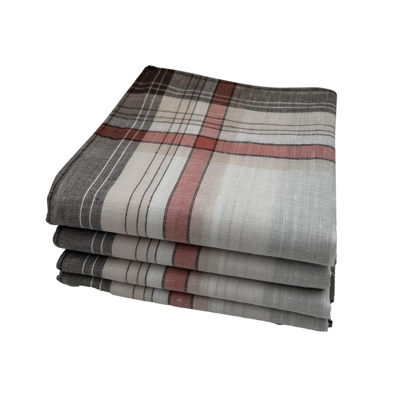 JukLoos 100% Cotton Men's Handkerchiefs 40 x 40 cm, multicoloured