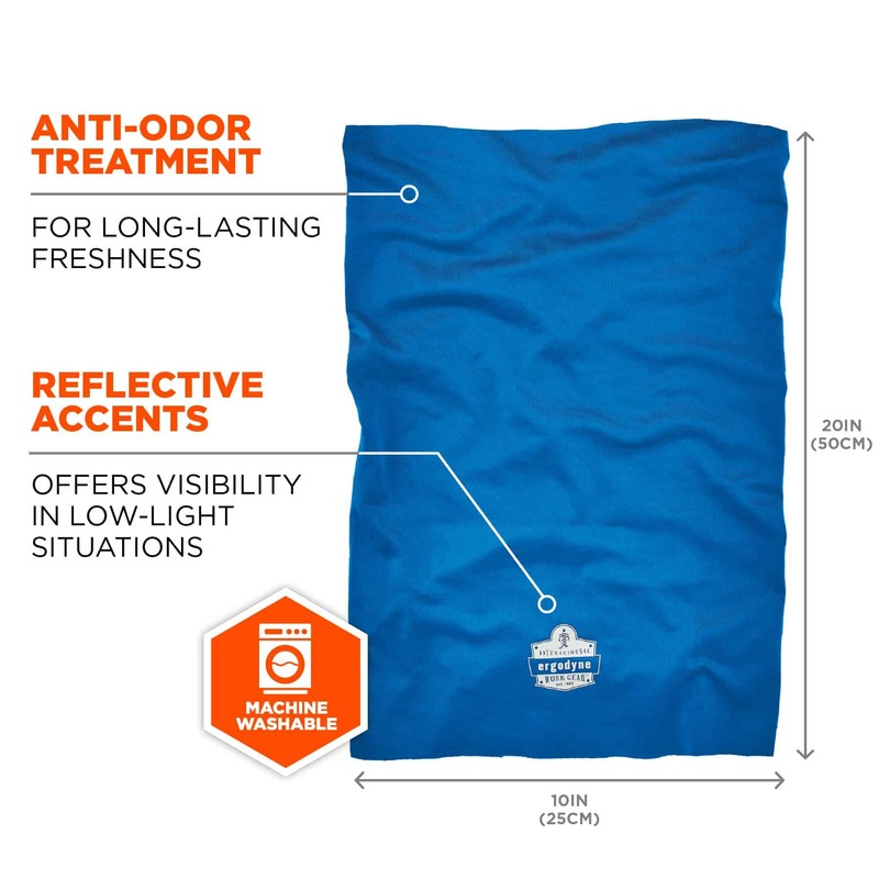 Ergodyne Chill-Its 6487 Cooling Neck Gaiter, Multiple Ways to Wear