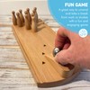 30cm Wooden Desktop Bowling Game: 10 Pins & Metal Ball