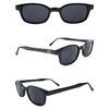Pacific Coast Sunglasses KD's Black Matte Frame/S/D Grey Lens (21120)