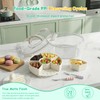 Divided Serving Tray with Lid and Handle, Rounded Snackle Box