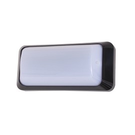 eSenlite Outdoor/Indoor Security Light 12W(80W Lamp Equivalent) 110V AC Powered Wall Surface Mounted LED Lights, Build in Dusk to Dawn Function and Waterproof IP65 (Black)