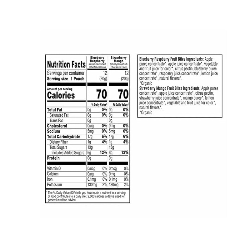 Pure Organiic Twisted Fruit Bites, 0.7 oz, 24-count