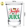 Futtumy Christmas Shot Glasses, 2 OZ Jingle Juice Shot Glasses,