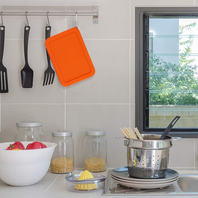 Sophico 3 Cup Rectangle Silicone Storage Cover Lids Replacement for
