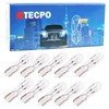 TECPO 10x W1.2W 12V T5 W2x4.6d Glass Base Lamp Speedometer