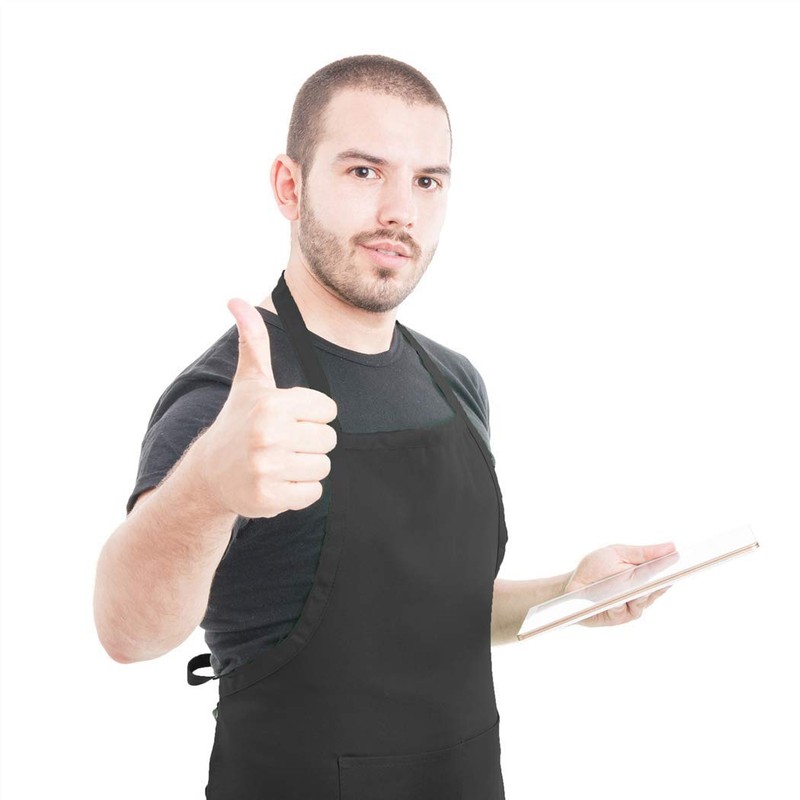 TSD Story 12 Pack Plain Color Bib Aprons Bulk with