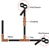 iRunning Drip Irrigation Fittings for 1/2" Tubing(0.600" ID), 18 Pieces
