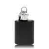 Mini Hip Flask Keyring • Black Silver Green • Stainless