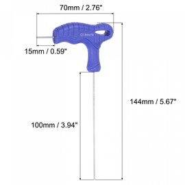 TA-VIGOR 1Pcs 1.5mm Ball End T-Handle Hex Key Wrench, CR-V Steel Metric Allen Wrench Tool for Bike, Furniture, and DIY Repair