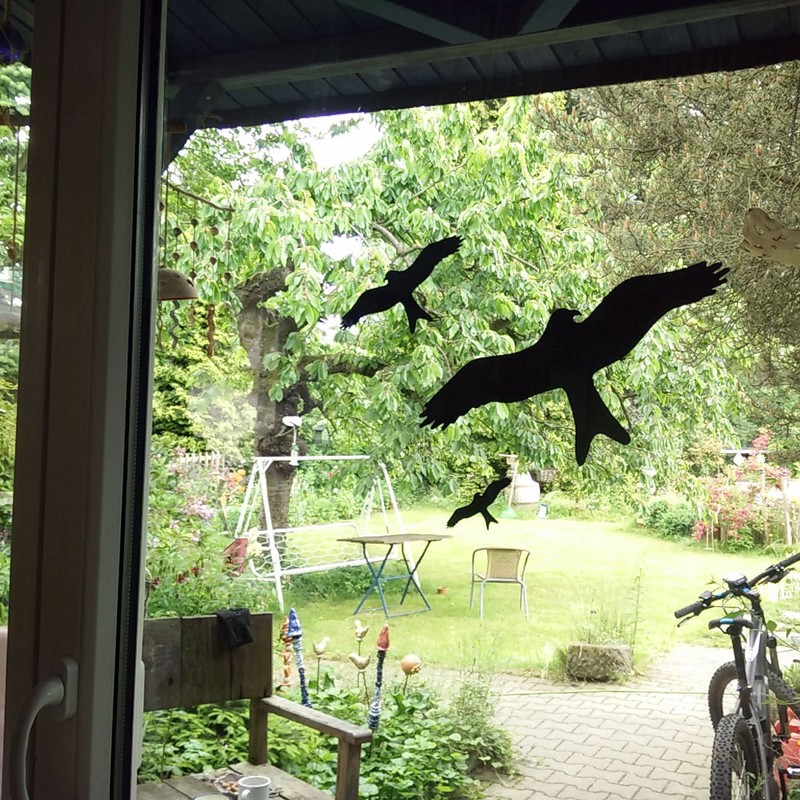 Bird Scarer Sticker & Window Protection - 6 Bird Silhouettes