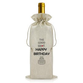 Vadaka Happy Birthday Wine Bag Birthday Gift for Women Men Birthdays Party Decorations Reusable Wine Gift Bag Funny Birthdays Gifts for Friends Coworker Husband Wife Daughter Son