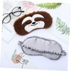 Outanaya 2pcs Plush Cartoon Animal Sleep Masks for Soft Breathable