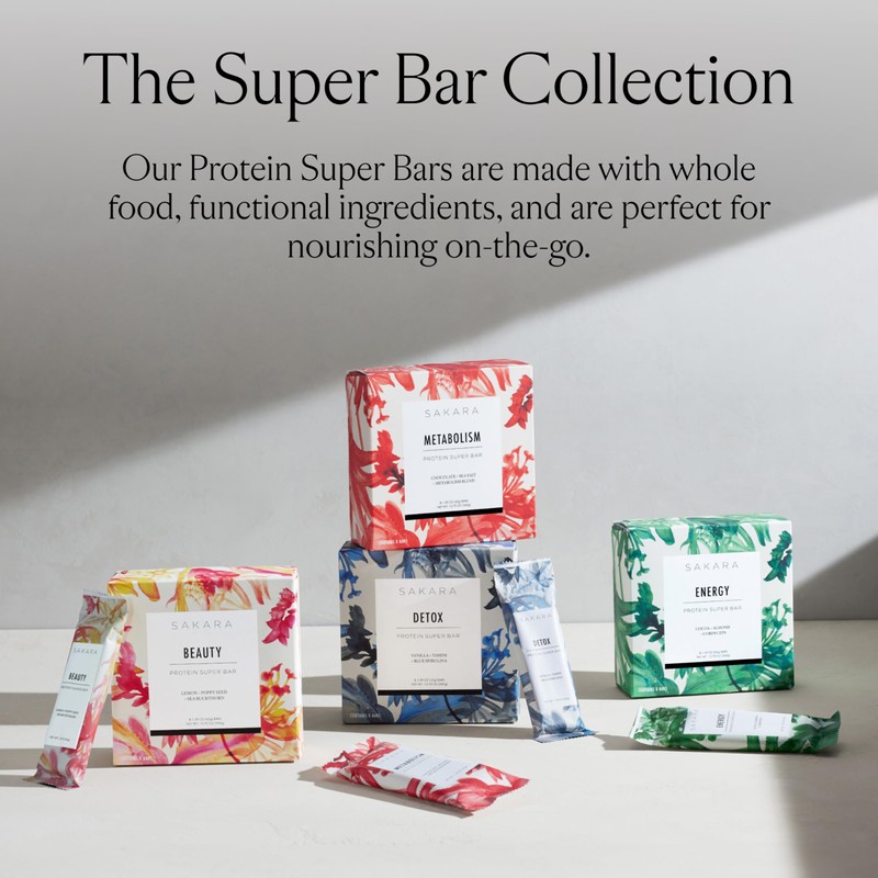 SAKARA Metabolism Super Bar – Healthy, Nutritious Vegan Protein Bars,