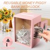 Mczcent Clear Piggy Bank with Lock, Large Money Saving Jar
