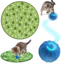 ZeiLaBang Kakadi Interactive Cat Toy Mat, 2 in 1 Simulated Interactive Hunting Cat Toy, Electric, Hunting Cat Mat Toy