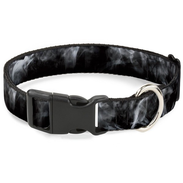 Buckle-Down 16-23" Smoke Black/Grays Plastic Clip Collar, Wide Medium