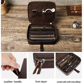 CONTACTS – Caja de Viaje Portátil con 6 Ranuras para Correas y Relojes, Organizador de Almacenamiento para Relojes Inteligentes, Mecánicos y Accesorios, Estuche de Reloj de Lujo